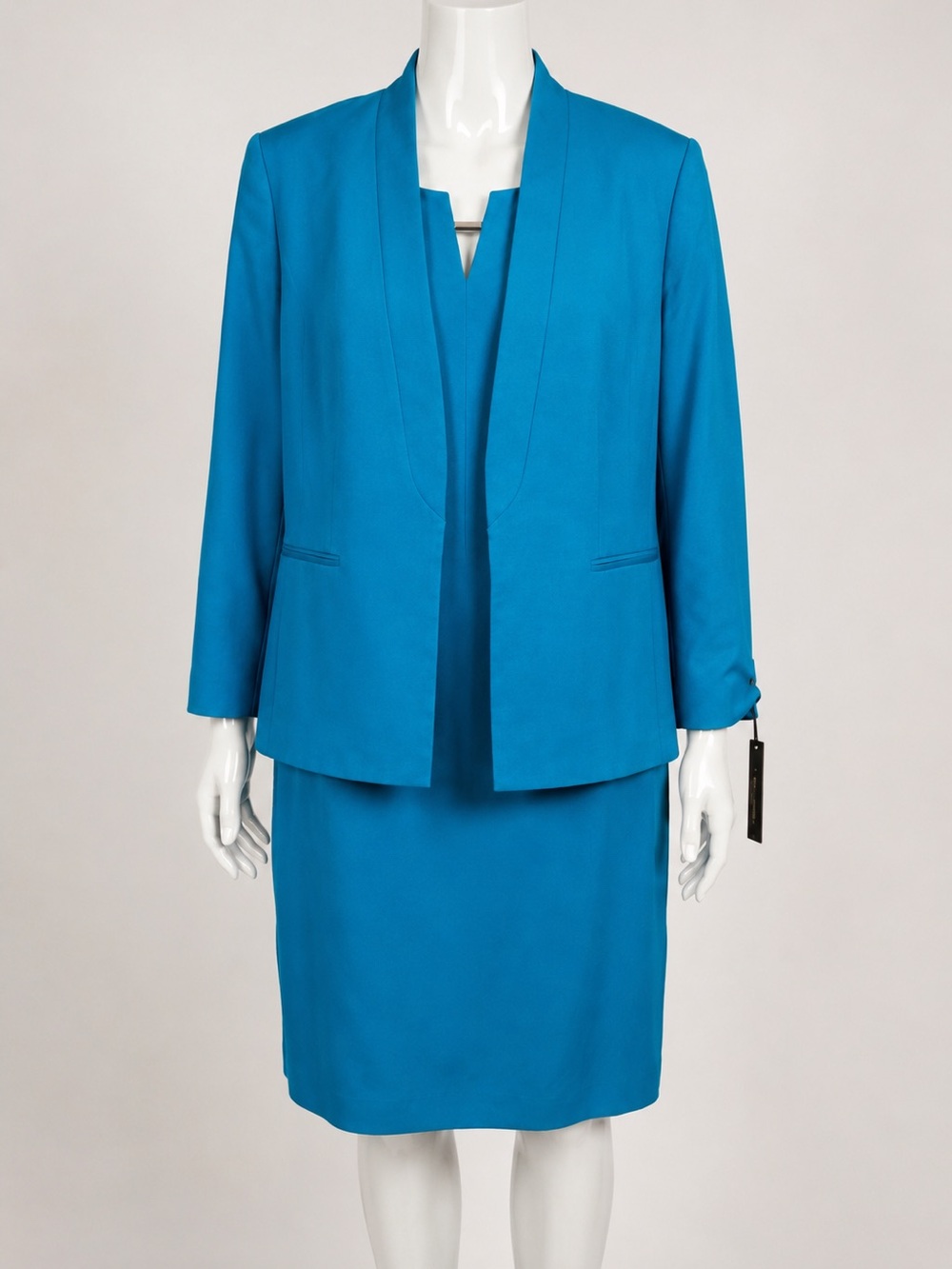Matching Tahari ASL  Turquoise Women's Dress Set - Jacket & Dress